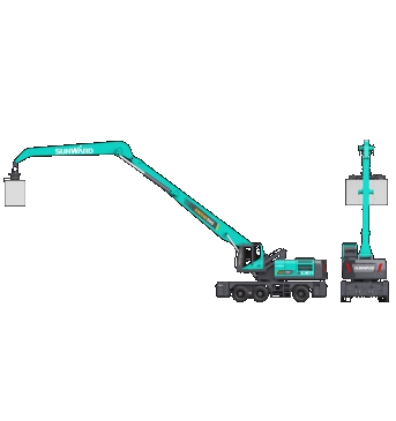 作业幅度达18米，Z6官网智能首台轮式抓料机成功下线