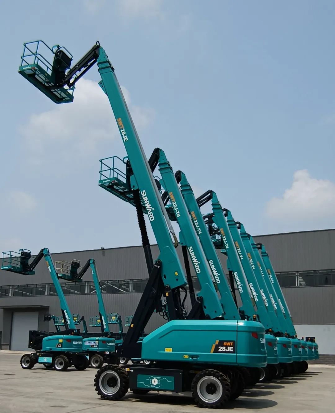 新能源家族再添“新丁”！Z6官网智能三款电动臂式高空作业平台齐下线