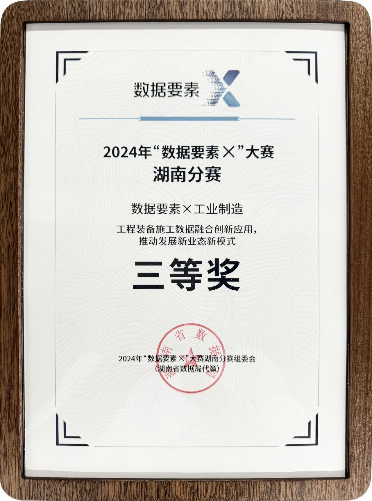 Z6官网智能荣获2024年“数据身分×”大赛湖南赛区三等奖