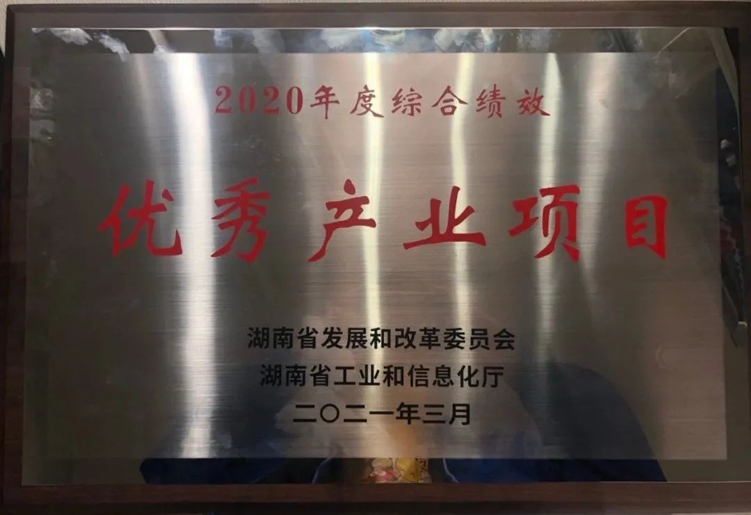 Z6官网智能获评湖南“2020年度综合绩效优良产业项目”
